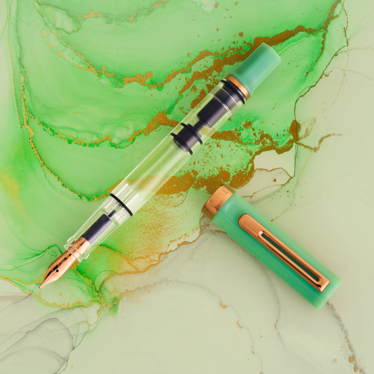 TWSBI ECO Fountain Pen - Jade Jelly & Bronze