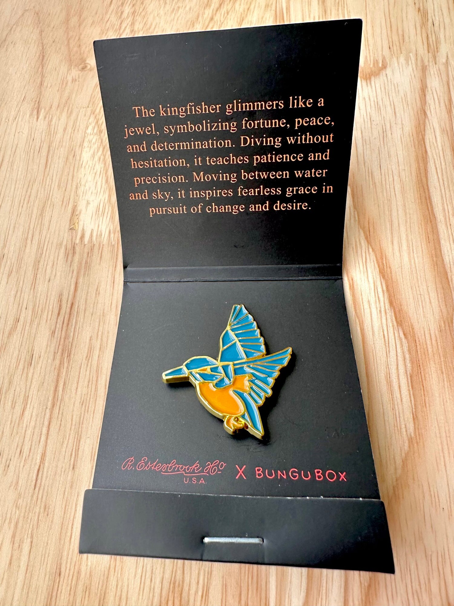 Esterbrook x BUNGU Box Kingfisher Edition Lapel Pin