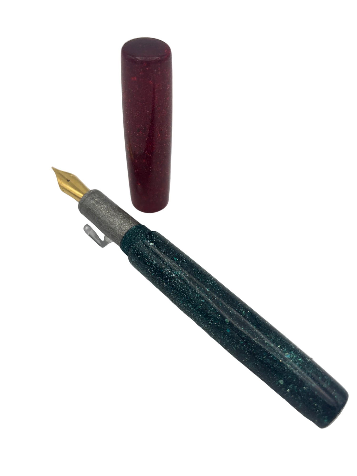 Custom Fountain Pen Red and Green - Any Jowo Nib