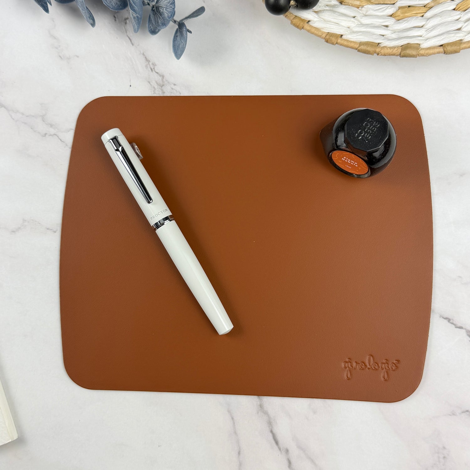 Girologio Travel Writing Mat (Repurposed Leather)