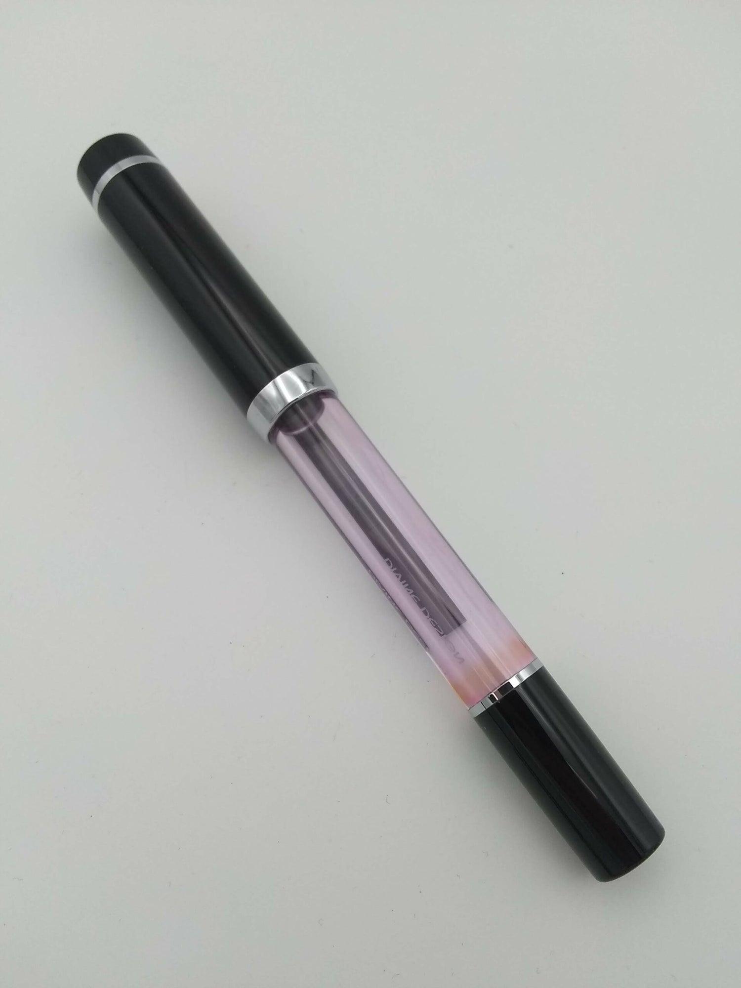 Divine Design Fountain Pen Black Demo - 14K Medium Nib Engraved "JM"