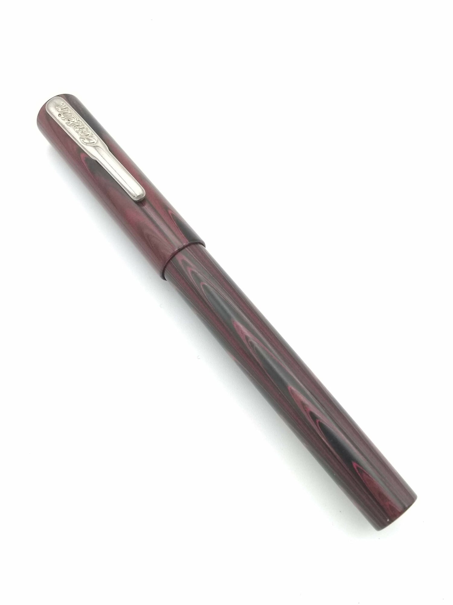 Conklin Classic Red Ebonite Swirl - Fine Sig Franklin Christoph Steel Nib