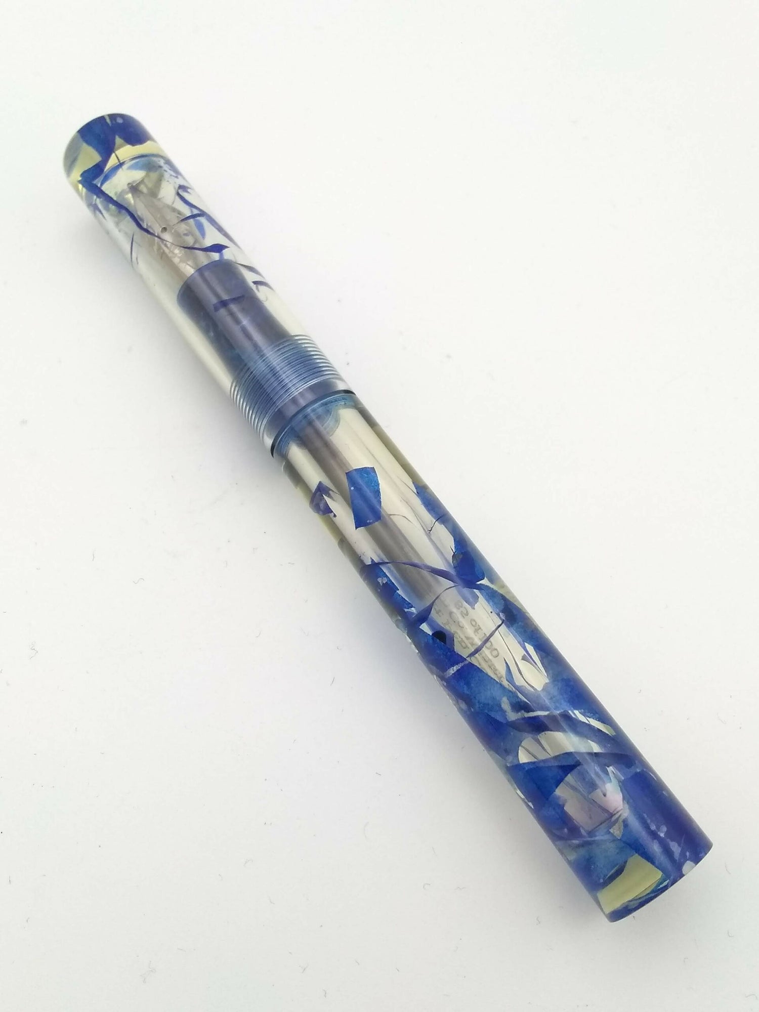 Herbert Pen Company LE Monument Goulet Winter 2018 Clear & Blue - Fine Steel Nib