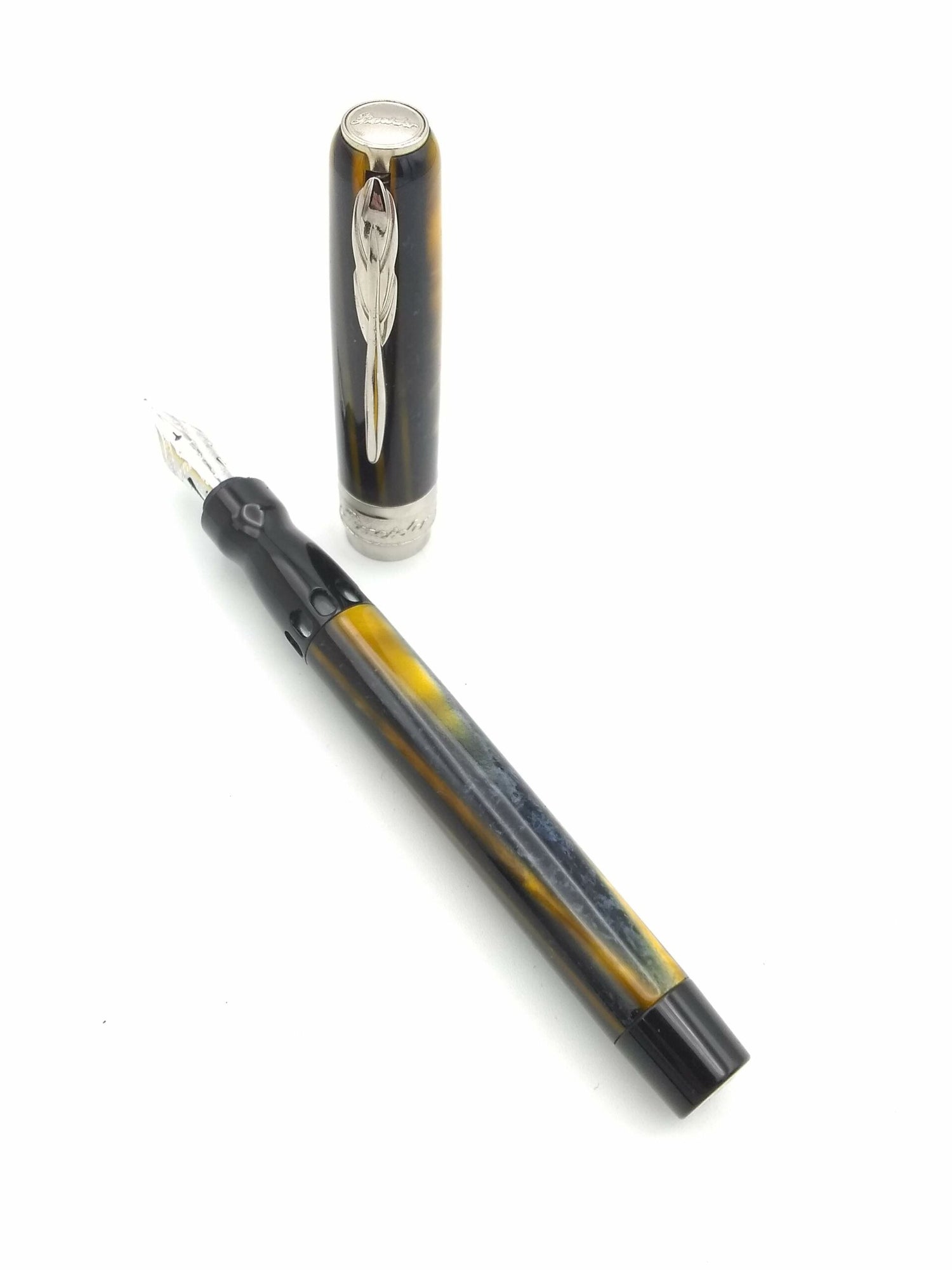 Pineider La Grande Bellezza Yellow & Blue - 14k Fine Nib