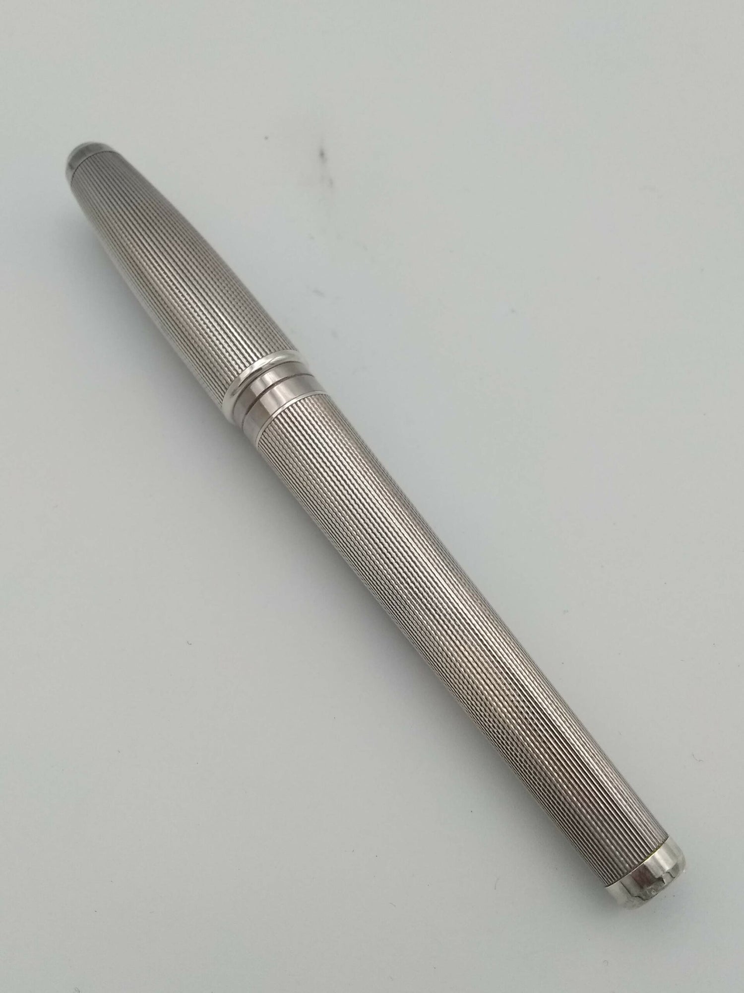 ST Dupont Olympio Sterling Silver - 18k Medium Nib