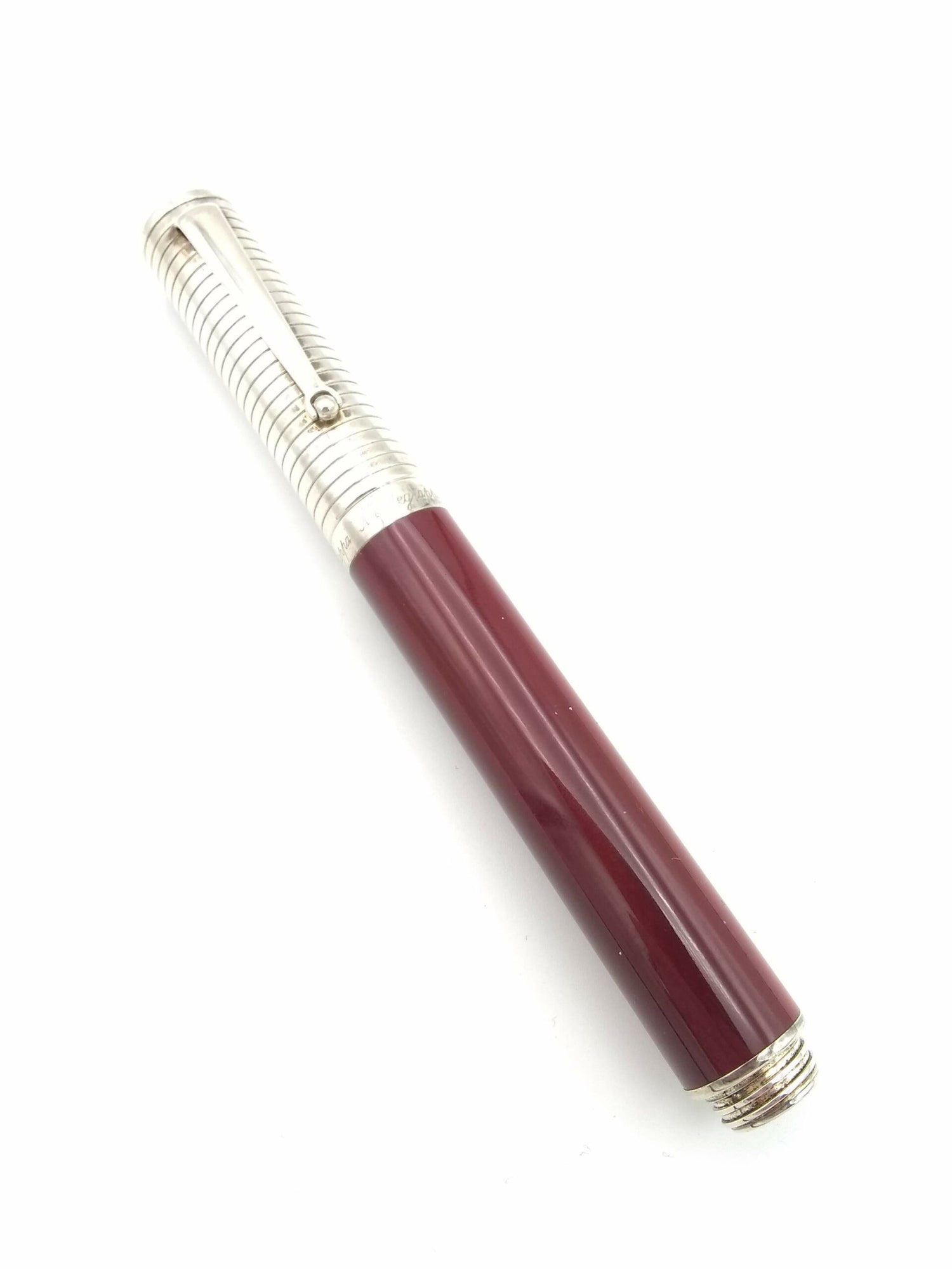 Montegrappa Espressione Duetto Red & Silver - 18K Medium Nib