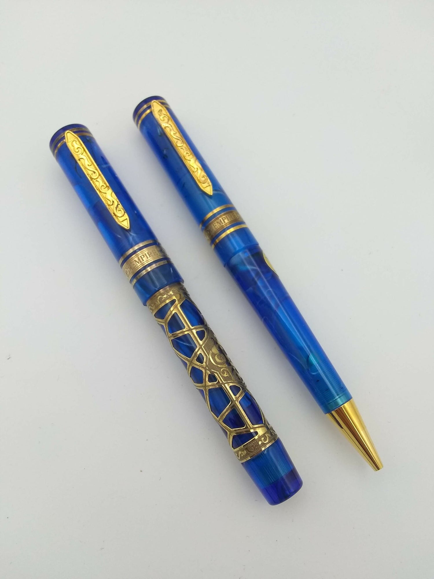 Visconti Empire Blue - 18k Medium & Ballpoint Set