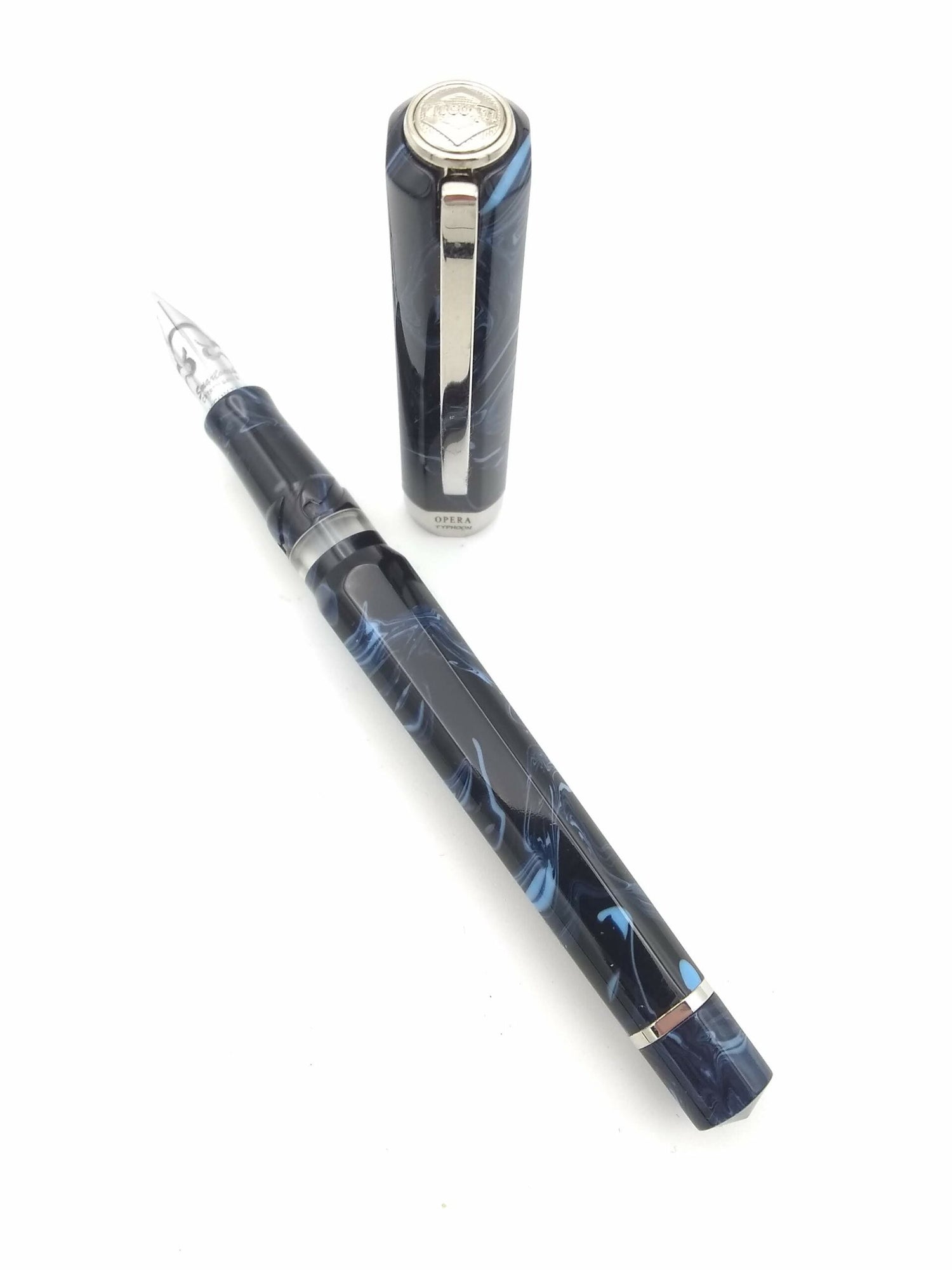 Visconti Opera Typhoon Blue LE 100/1000 - Medium Steel Nib