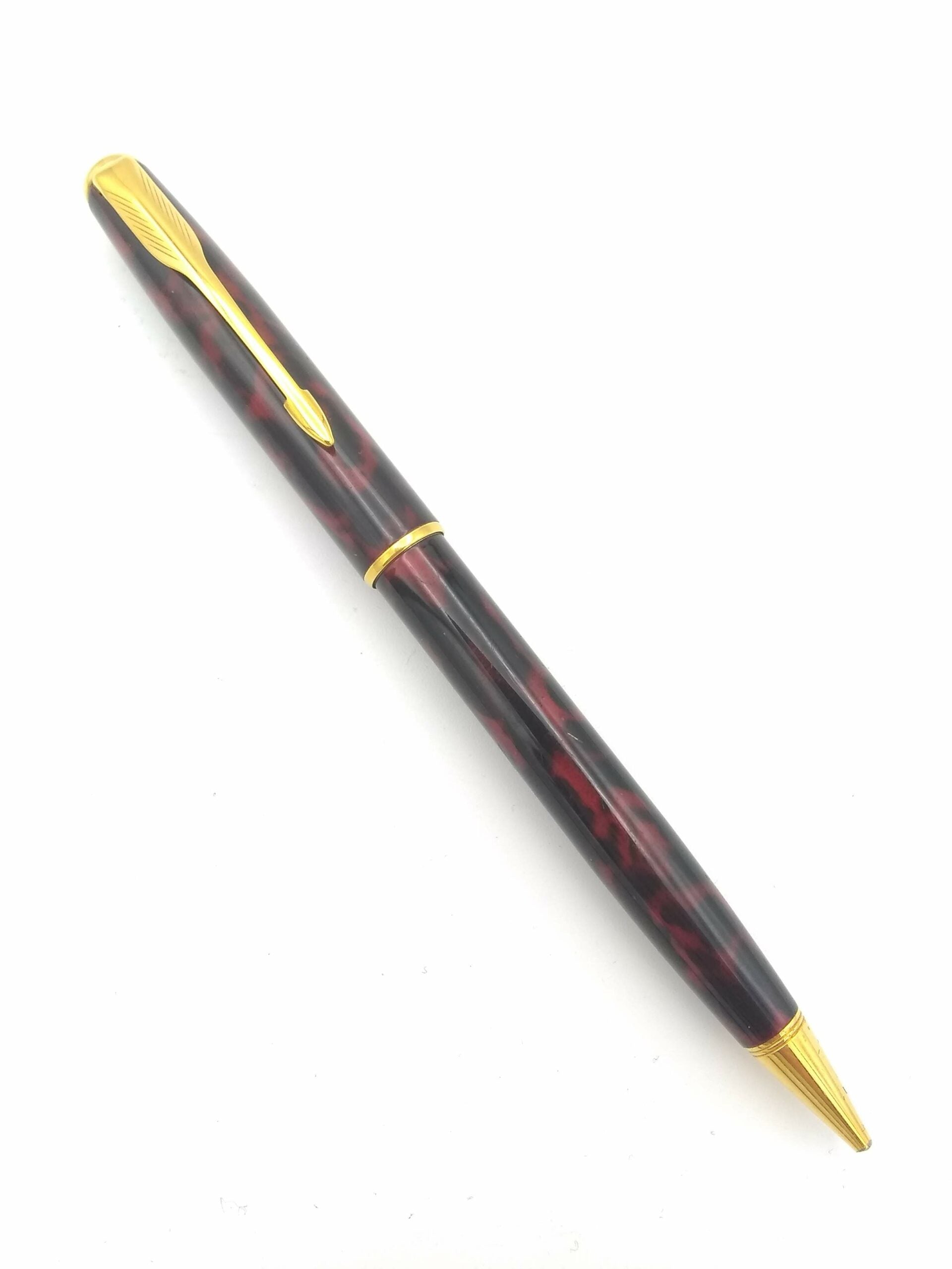 PARKER SONNET BLACK&BIG-RED ボールペン Parker Sonnett Black & Red Marble Set - Rollerball & Pencil - Pen