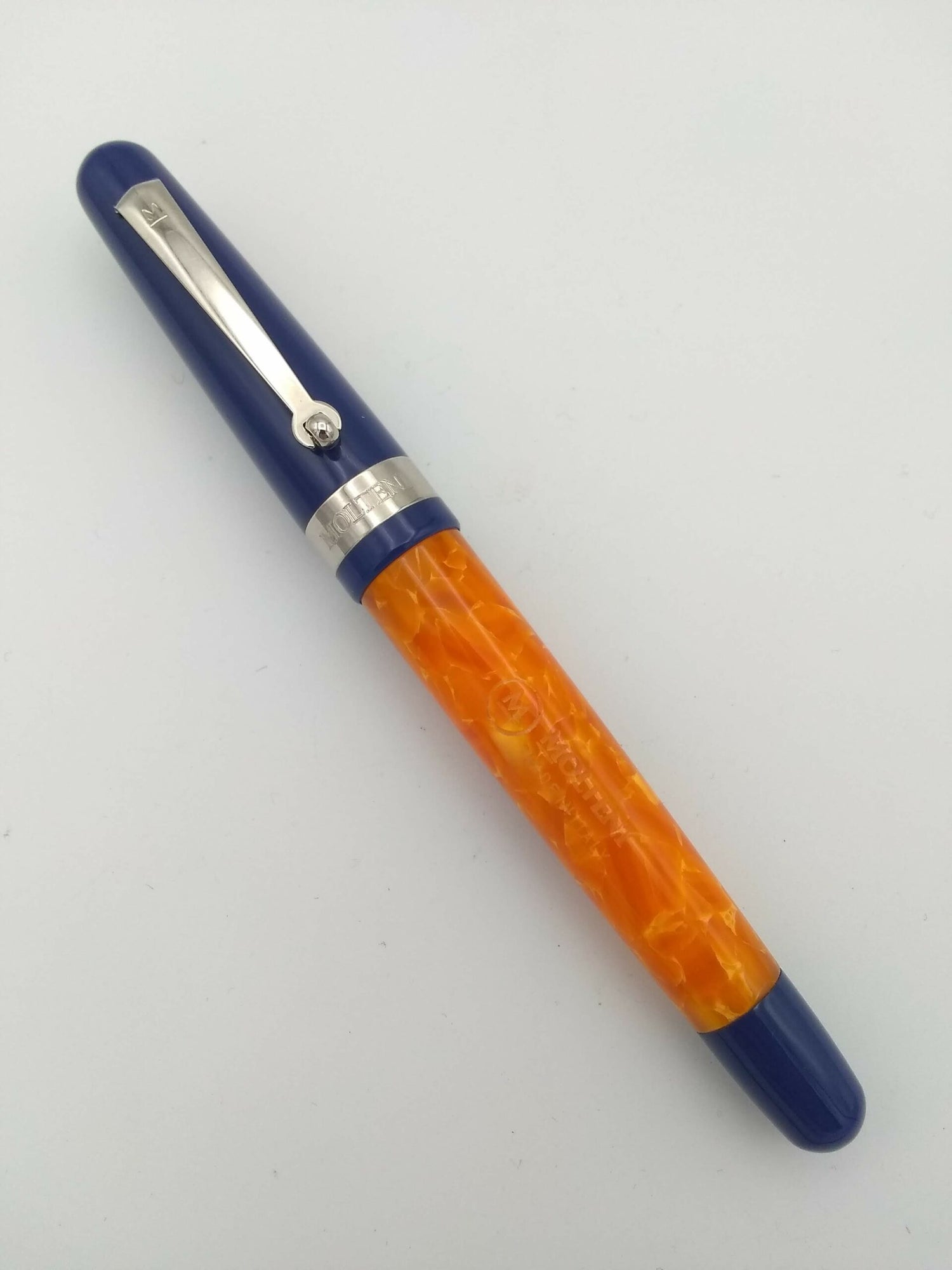 Molteni 57 Orange & Blue - Fine Steel Nib