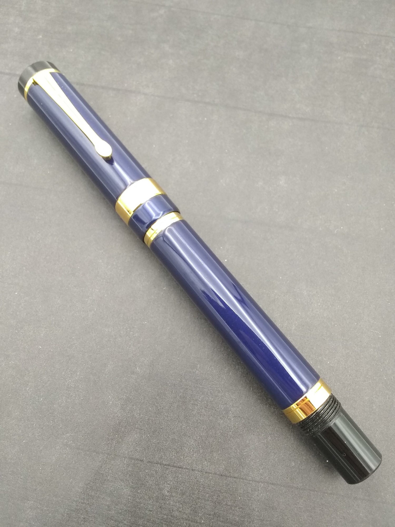 Danitrio Blue Lacquer over Brass - 18k Fine Nib