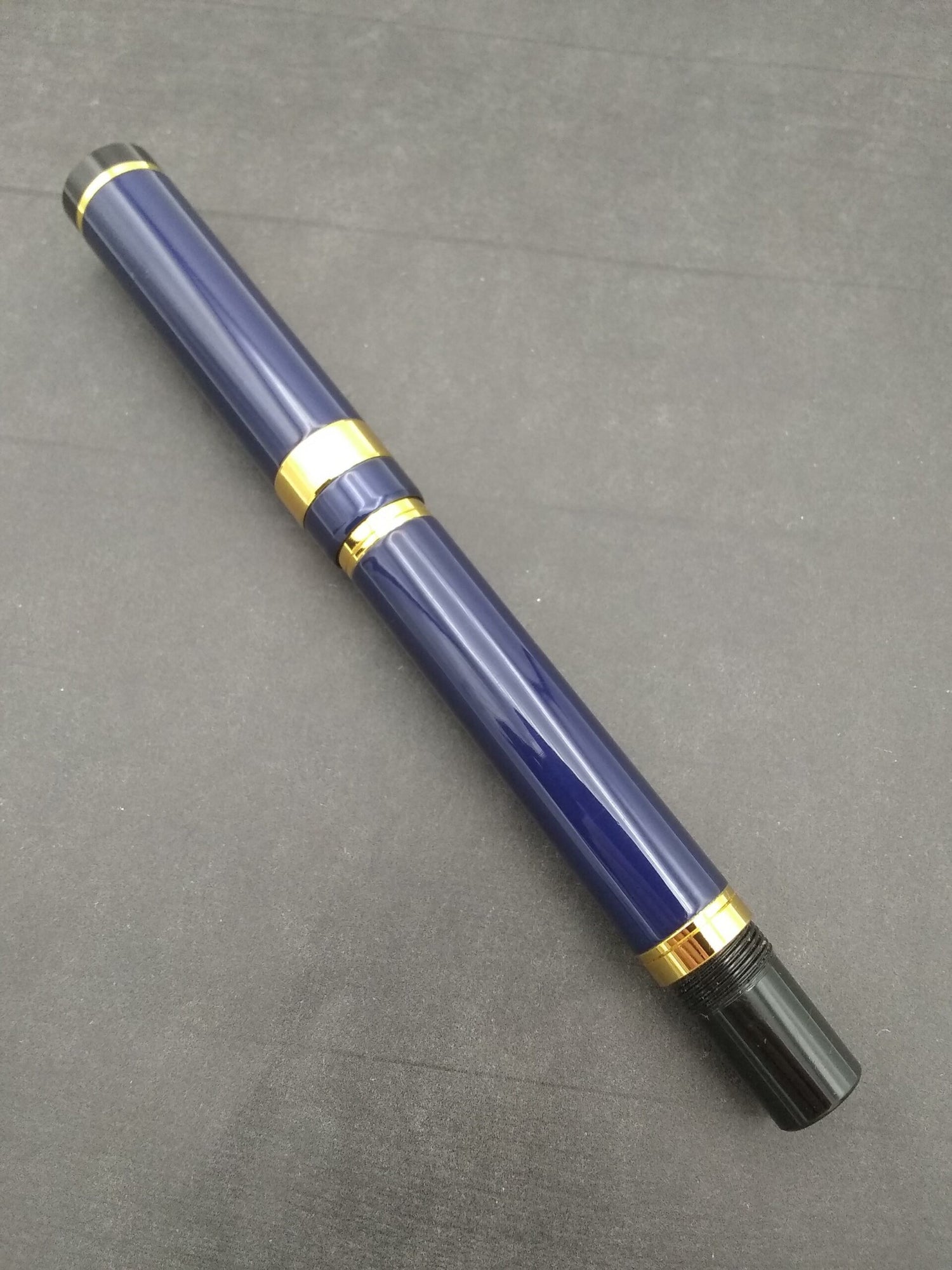 Danitrio Blue Lacquer over Brass - 18k Fine Nib