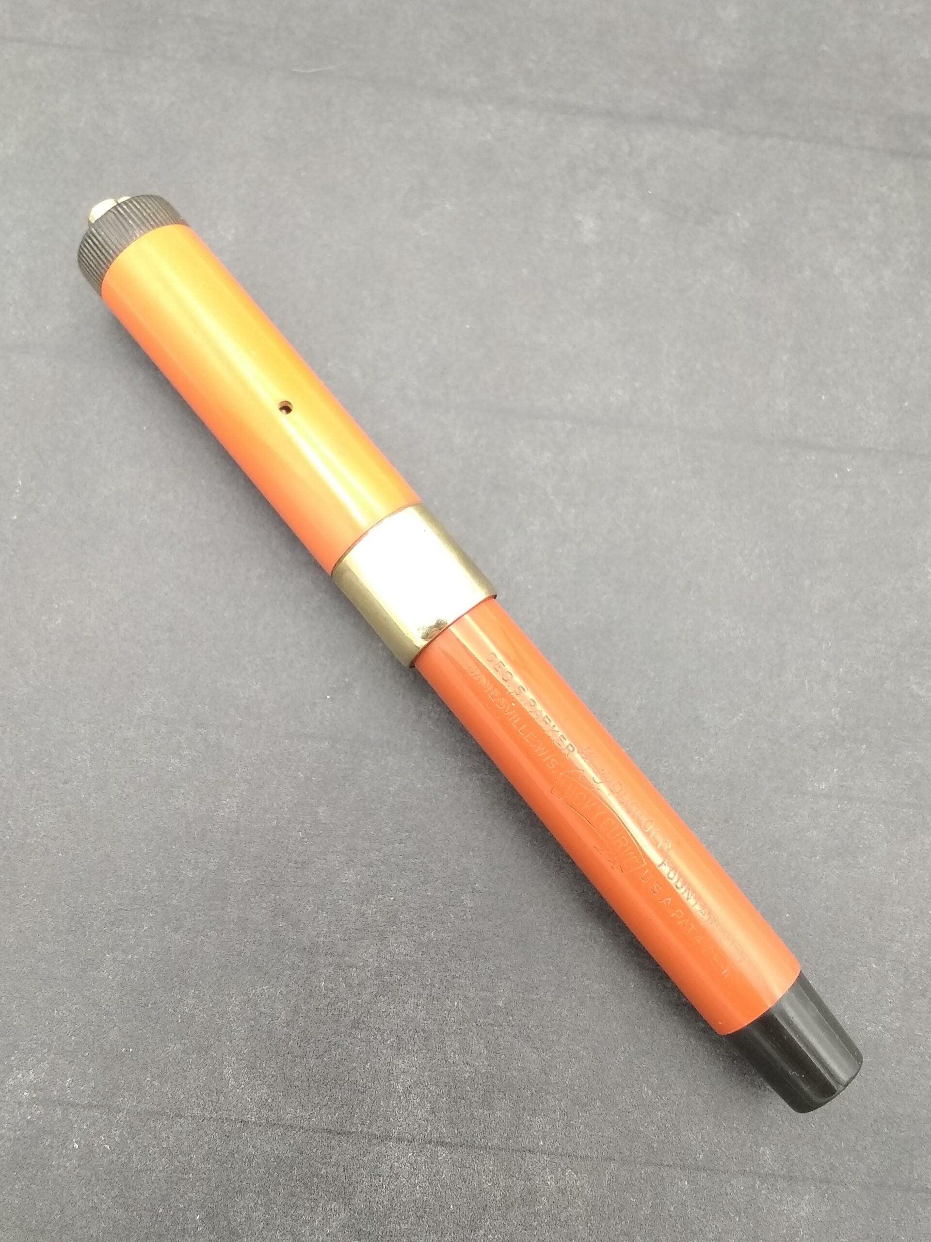 Parker Lady Duofold Orange - 14k Extra Fine Nib - Pen Realm