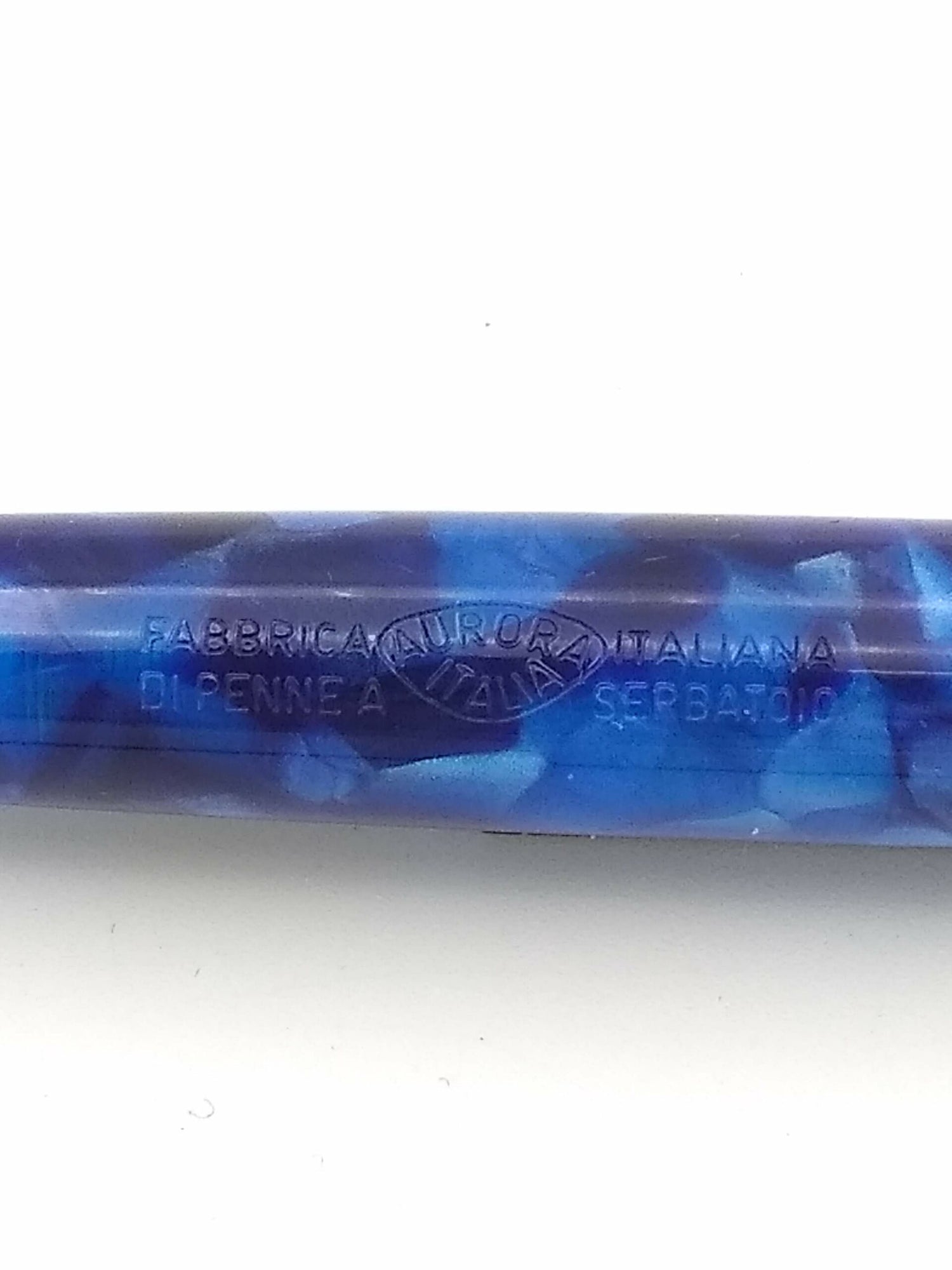 Aurora Optima Auroloide Marble Blue - 14k Fine Nib