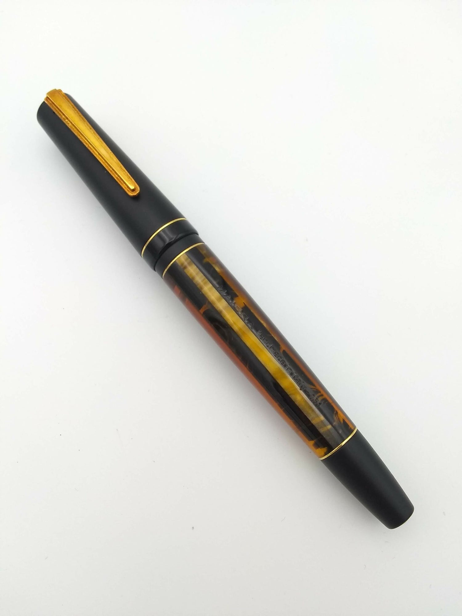Maiora Impronte Orange & Black - Fine Penrealm CSI Steel NIb