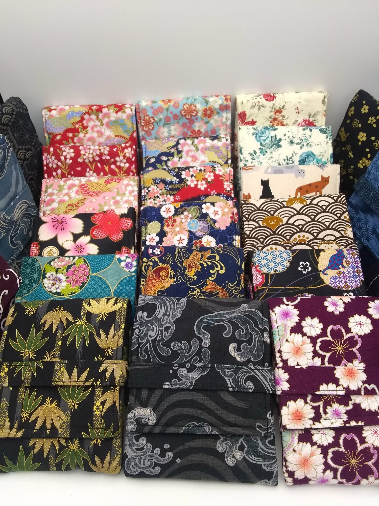 Japanese Cloth Pen Pouch - 4 Pen Slots