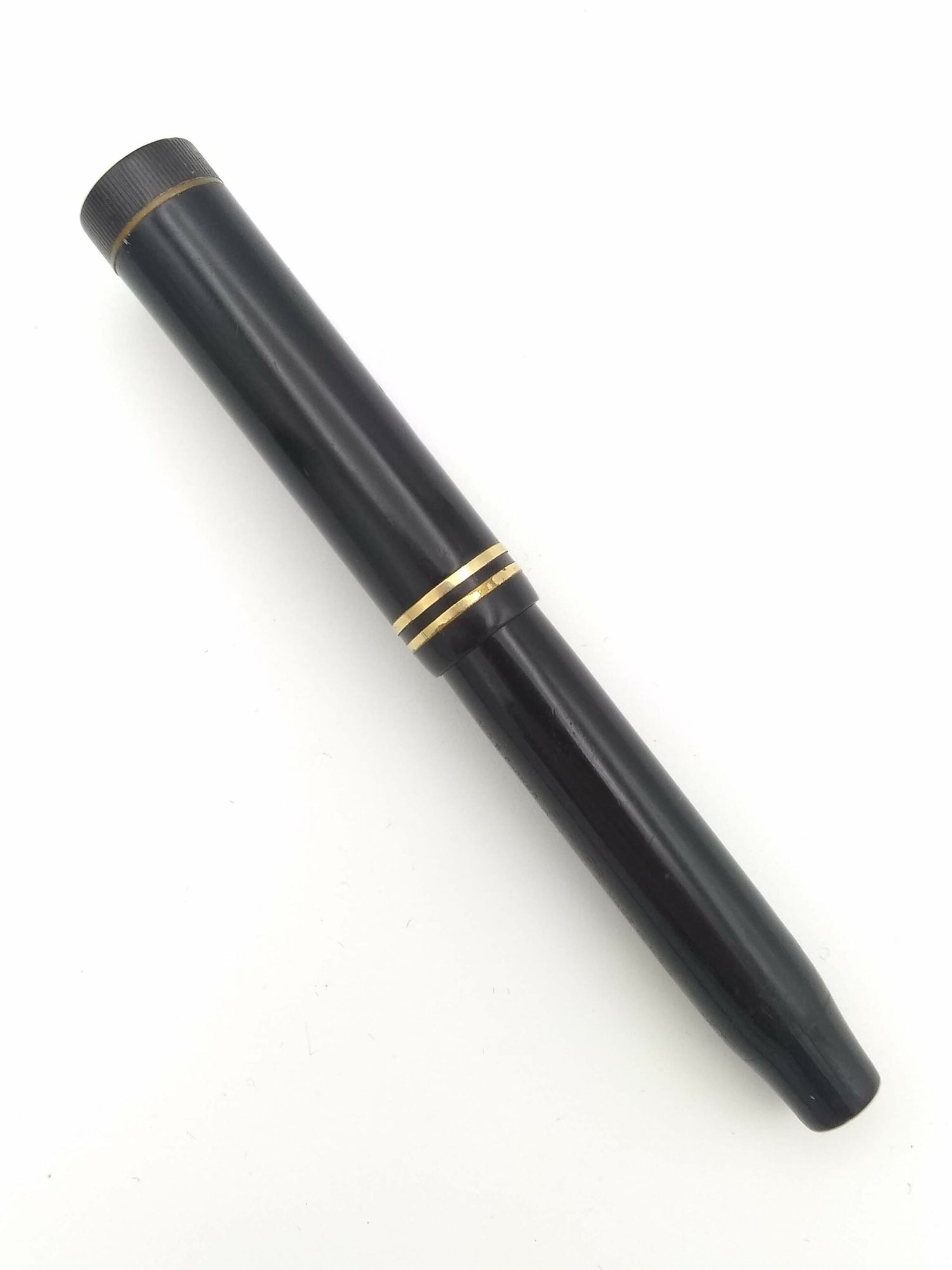 Parker Duofold Junior Black 2 Band - 14k Medium Nib