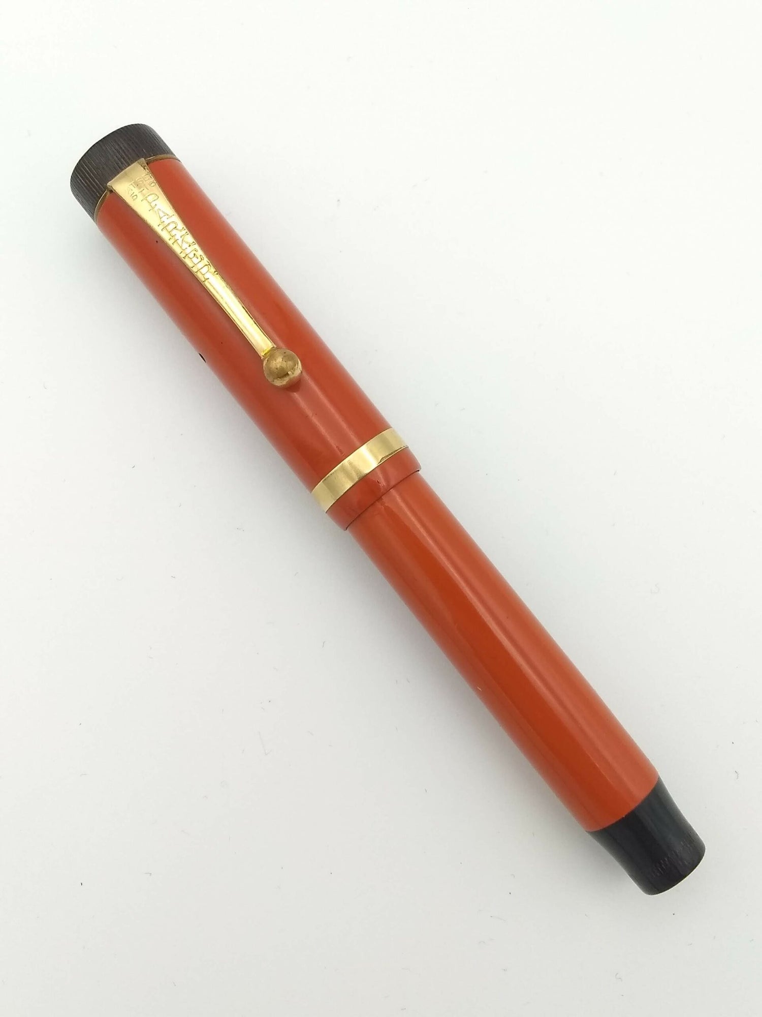 Parker Duofold Junior Orange One Band - 14k Medium Nib