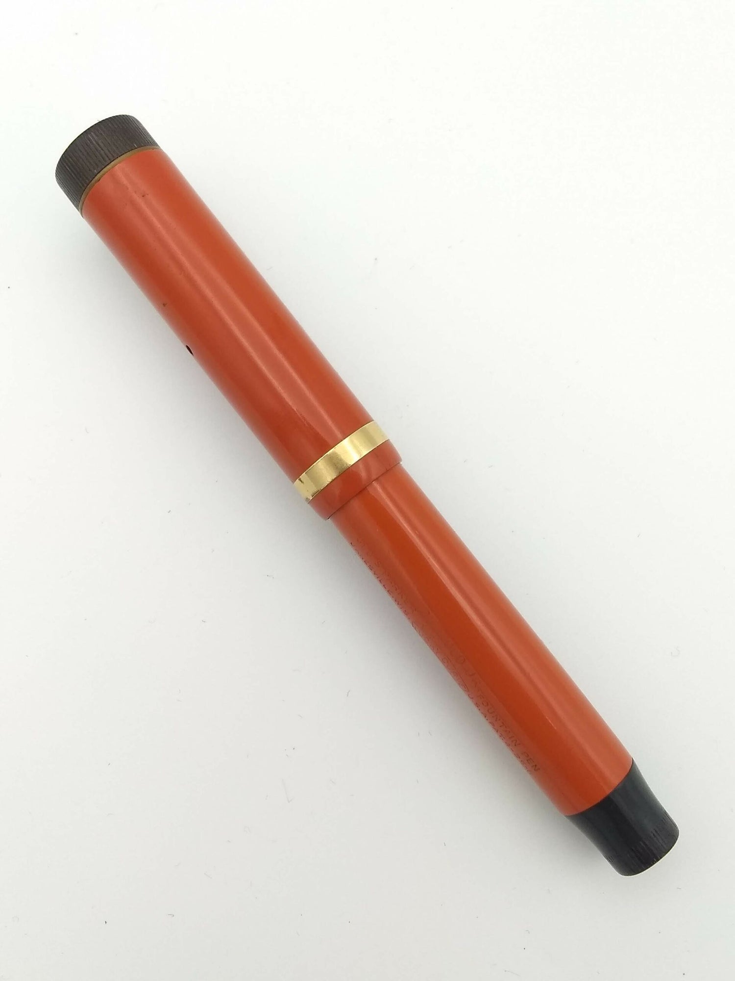 Parker Duofold Junior Orange One Band - 14k Medium Nib