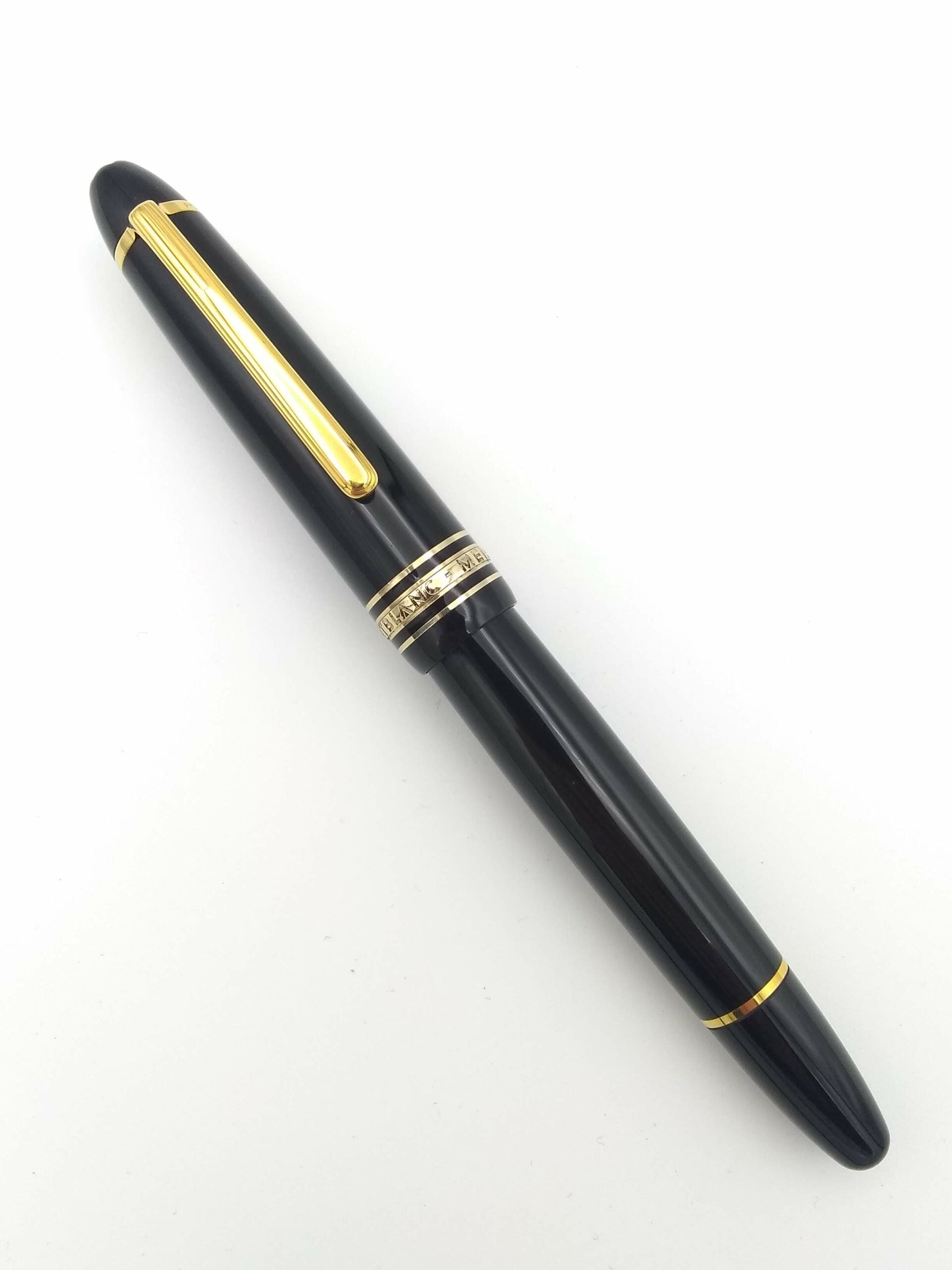 Montblanc 146 Black - 14k Double Broad Nib - Pen Realm