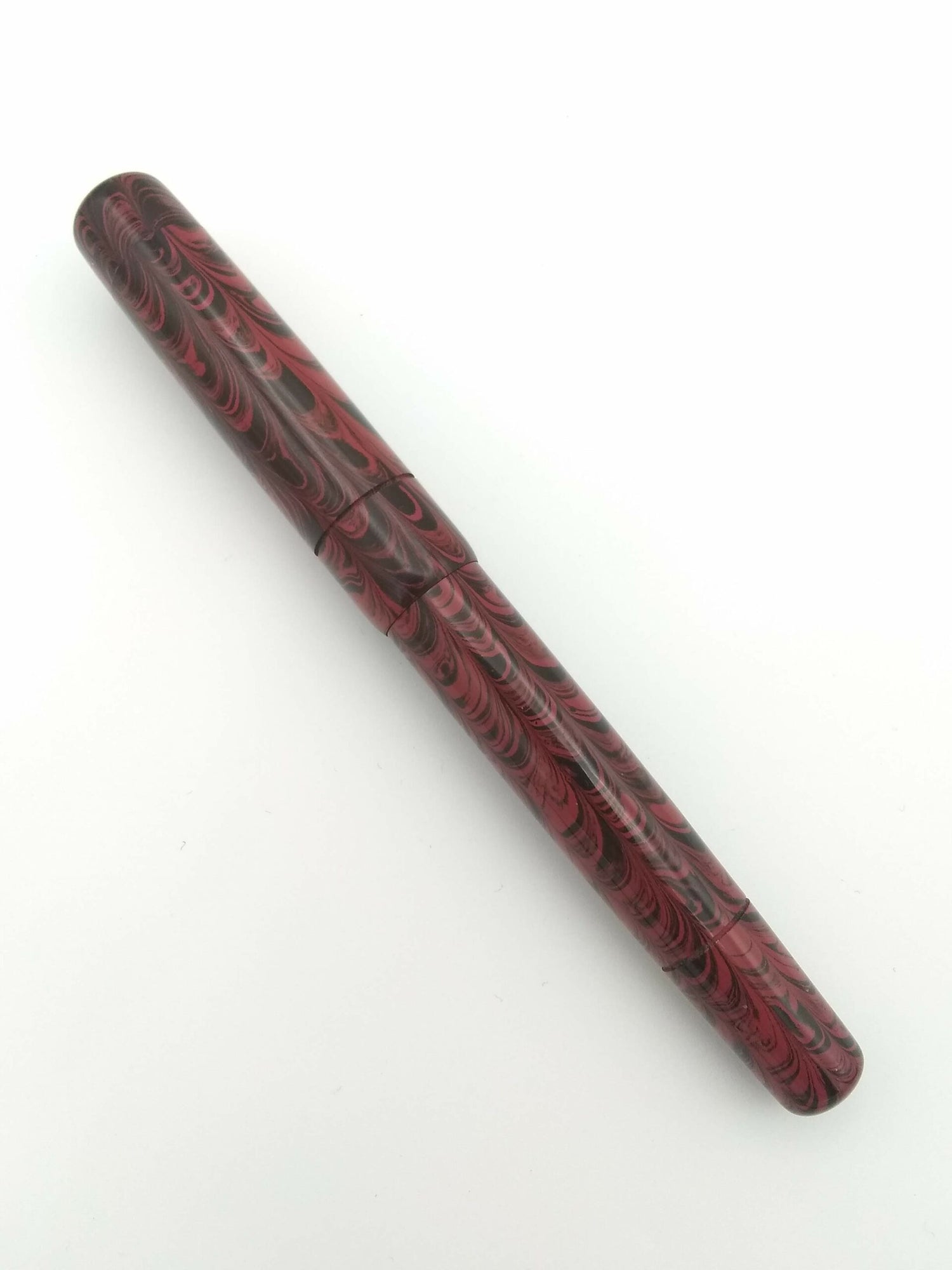 Ranga Zayanite Red & Black Ripple - Medium Steel Nib