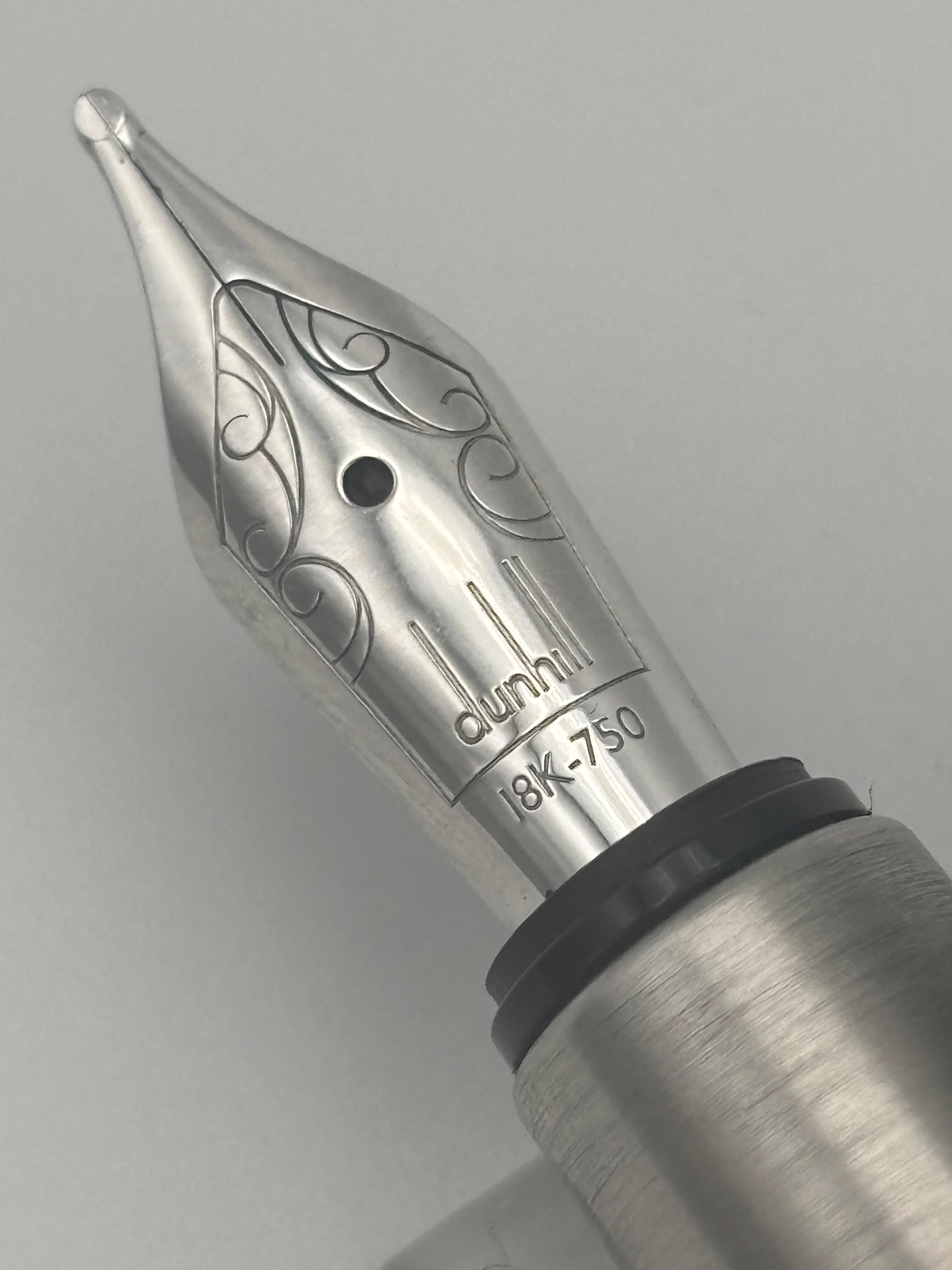 Dunhill Sentryman Carbon Fiber - 18k Medium Nib - Pen Realm