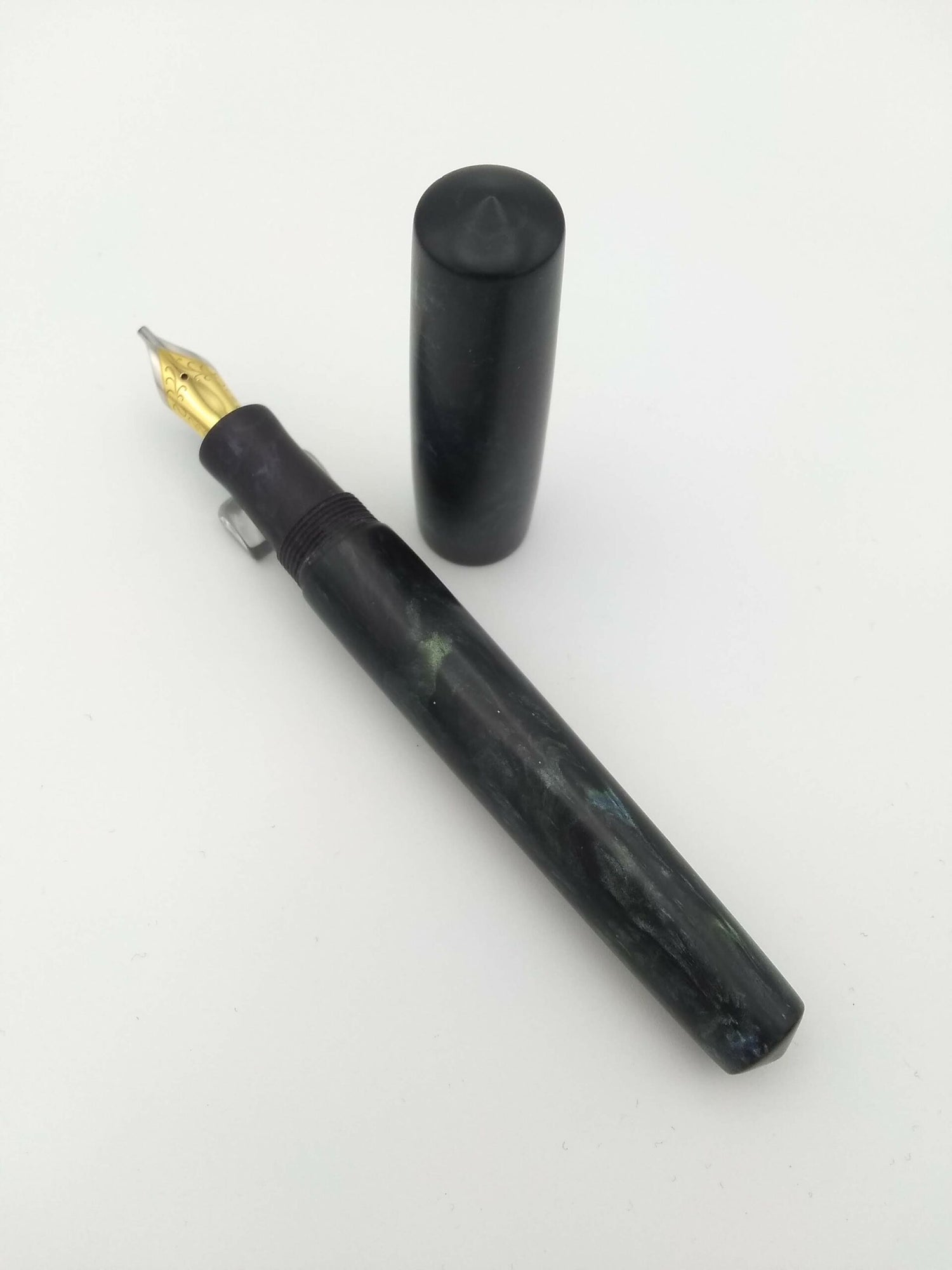 Custom Fountain Pen Grey - 1.5 Stub Steel Nib