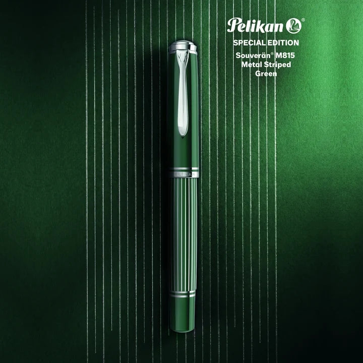 Pelikan Souverän M815 - Metal Striped Green