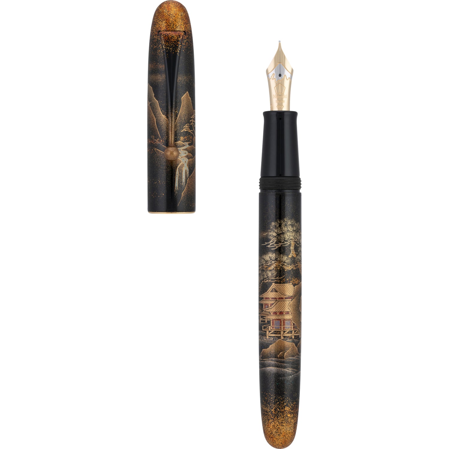 Namiki Yukari Royale Fountain Pen - Night Scene of Pavilion