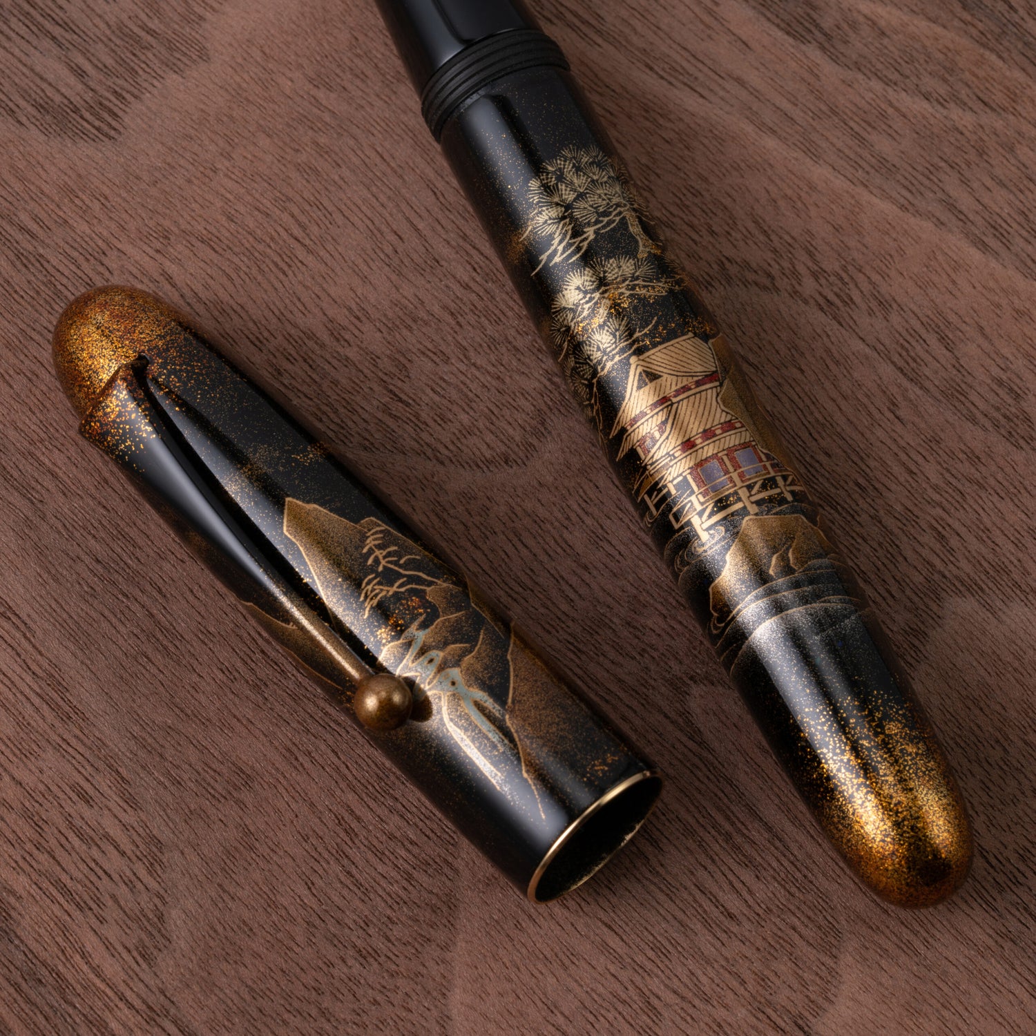 Namiki Yukari Royale Fountain Pen - Night Scene of Pavilion