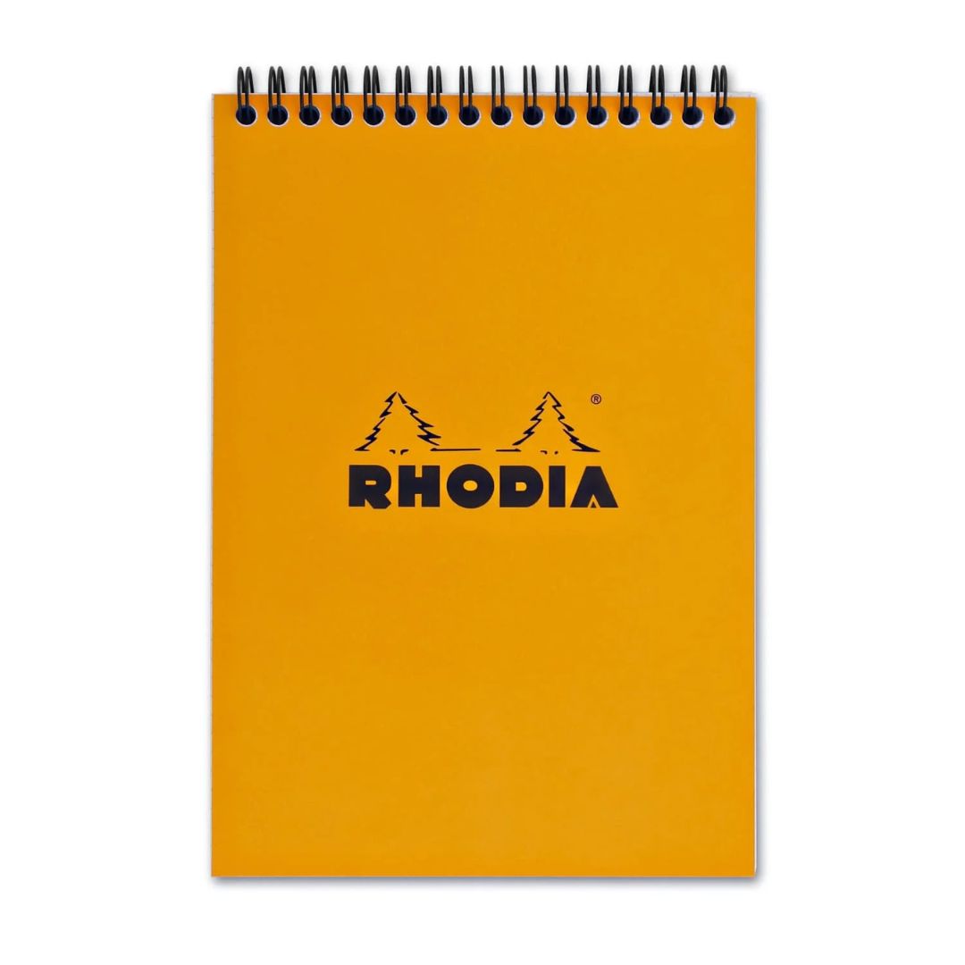 Rhodia Wirebound Lined Paper Notepad in Orange - 6 x 8.25 – Pen Realm