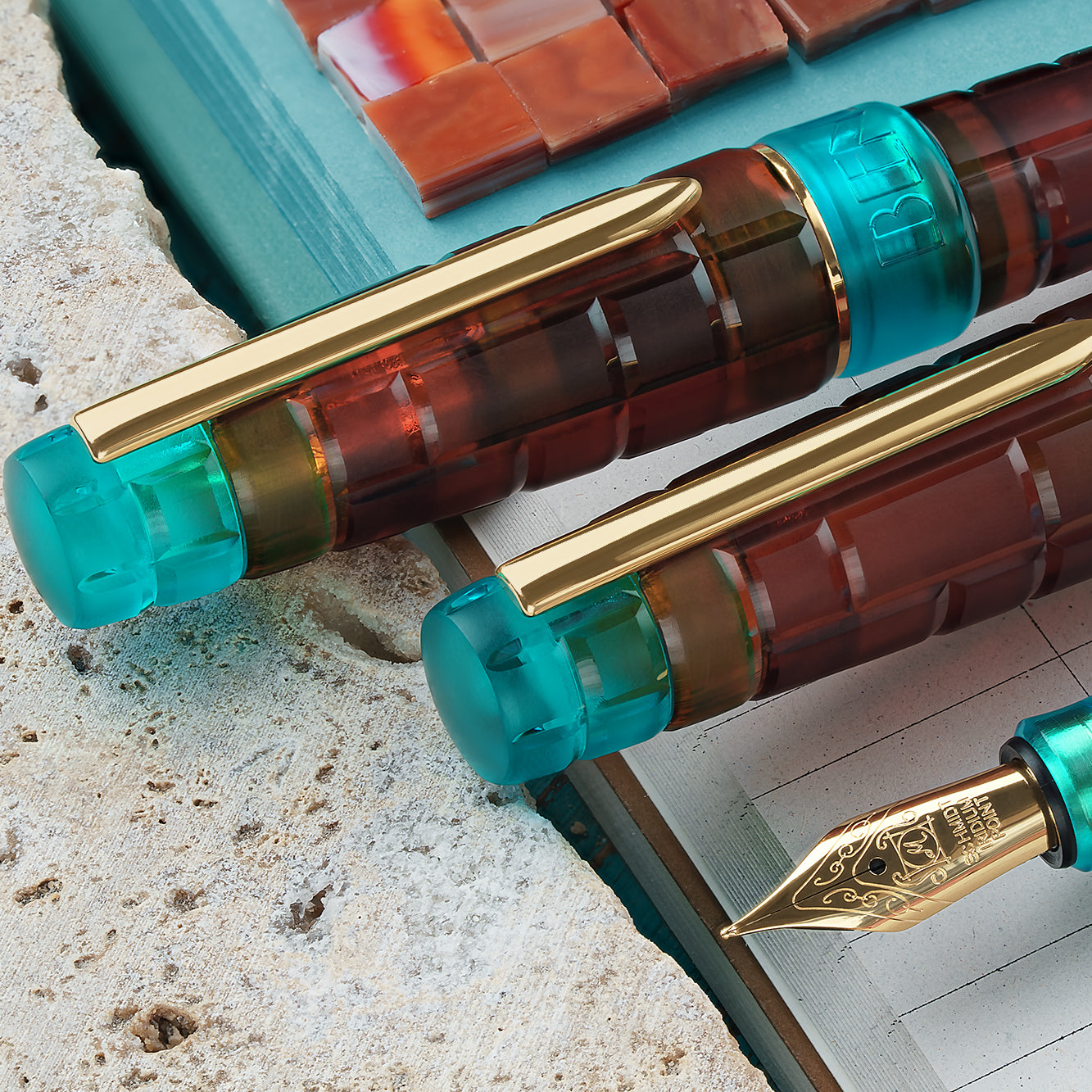BENU Tessera Fountain Pen - Ribbon Turquoise