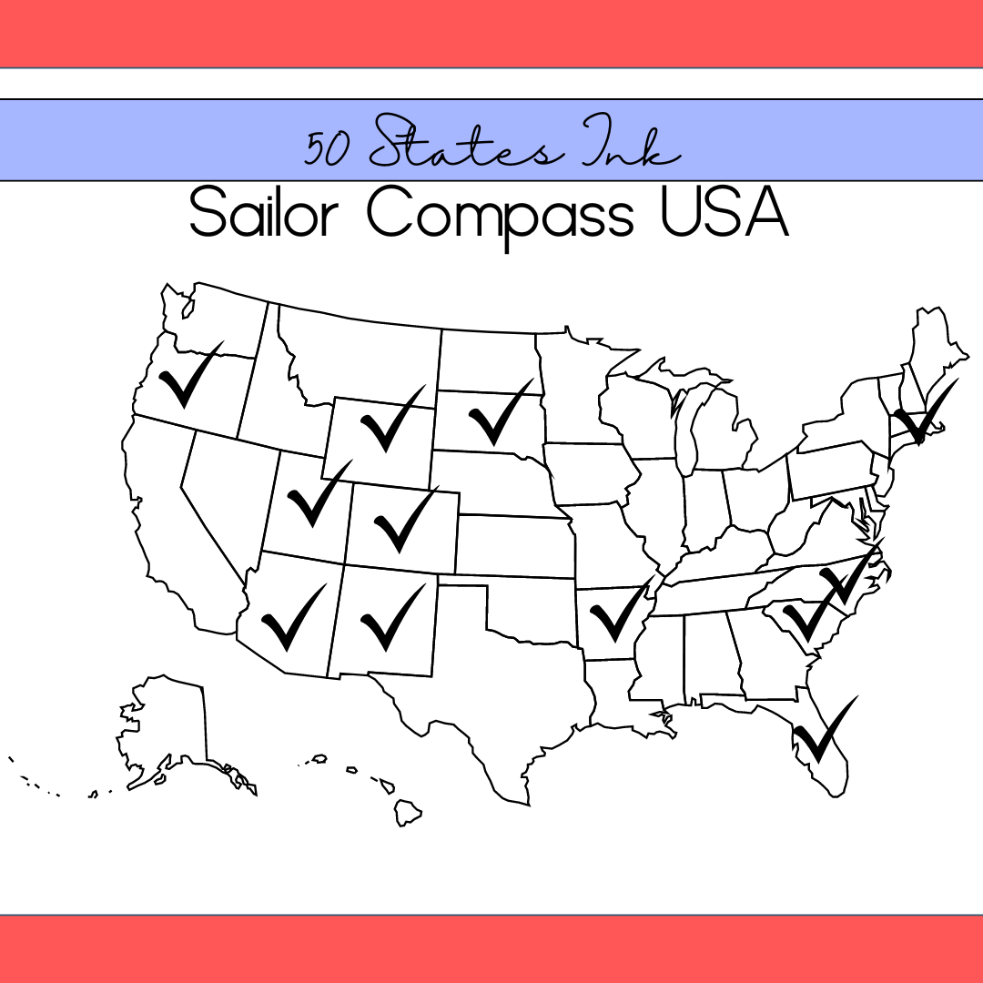 Sailor Compass USA 50 States Ink