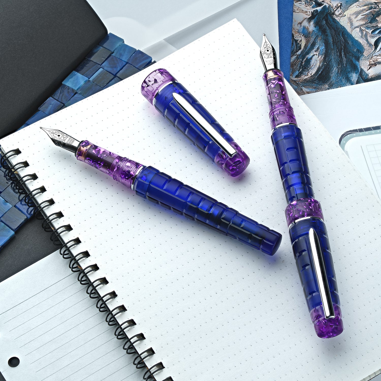 BENU Tessera Fountain Pen - Tanzanite