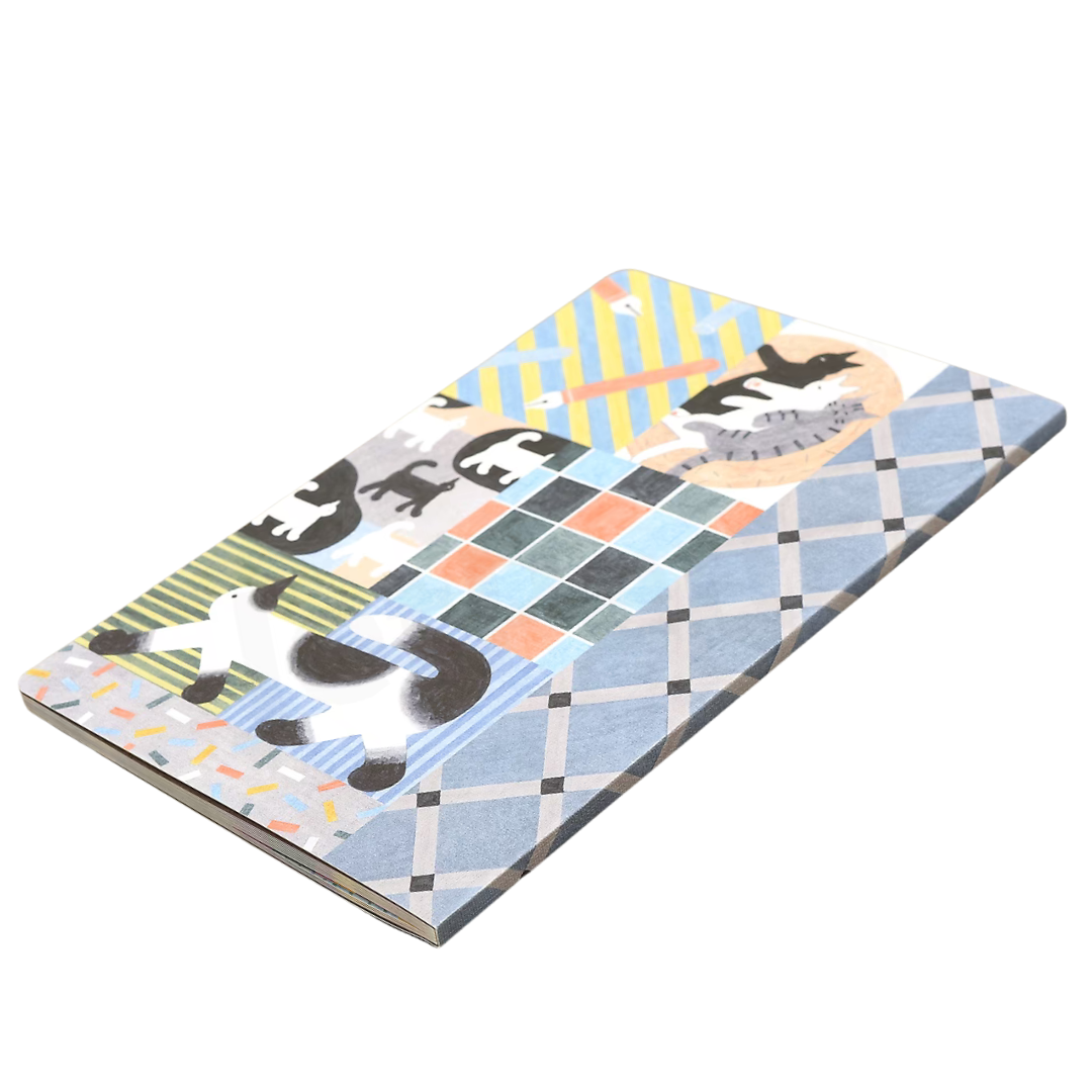 Midori Yuru Log Notebook - B6 - 5 mm Dot - Cats