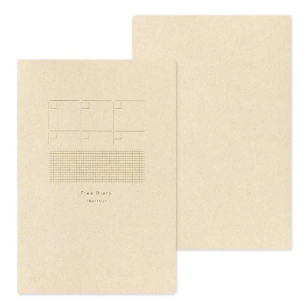 Paper Notebook Log Midori Yuru Log Notebook - B6 - Free Monthly Diary – Pen Realm
