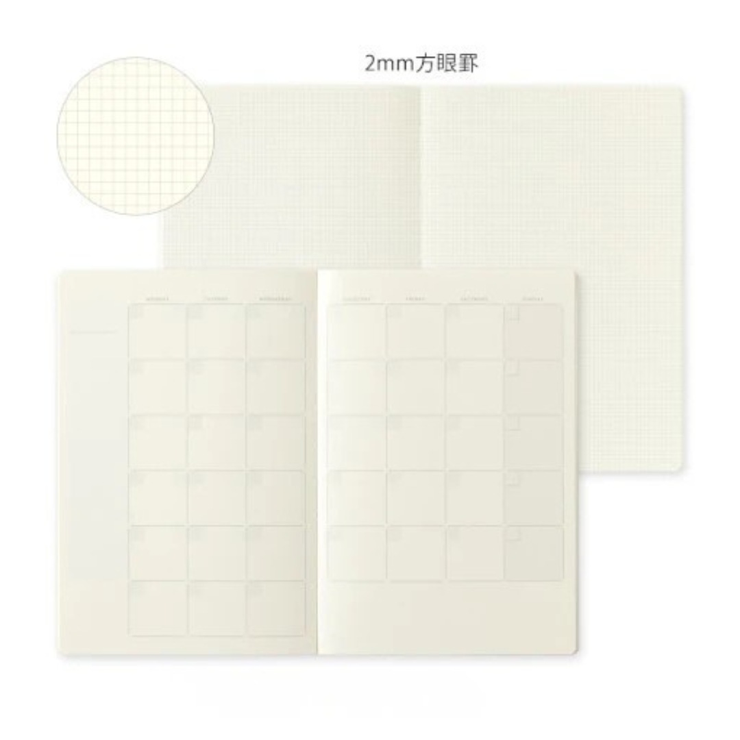 Paper Notebook Log Midori Yuru Log Notebook - B6 - Free Monthly Diary – Pen Realm