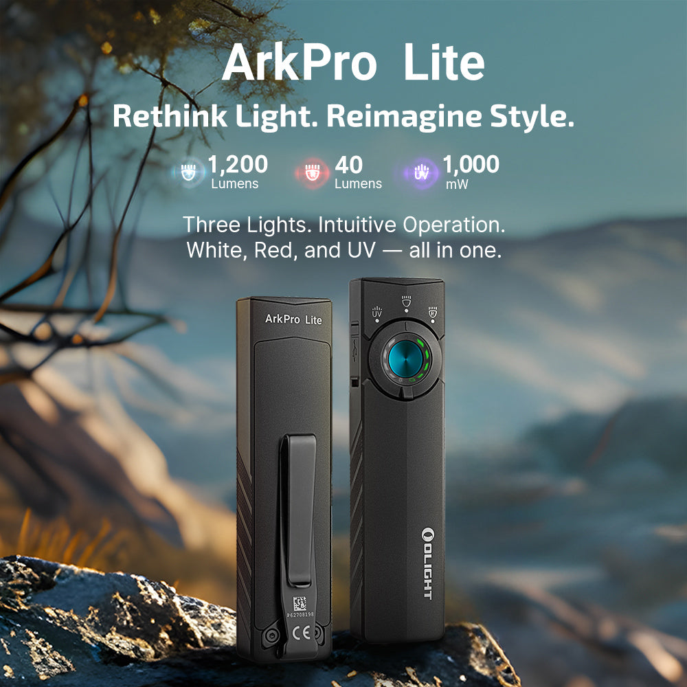 Olight ArkPro Lite - Flat Unibody EDC Flashlight with Multi-Light Sour ...
