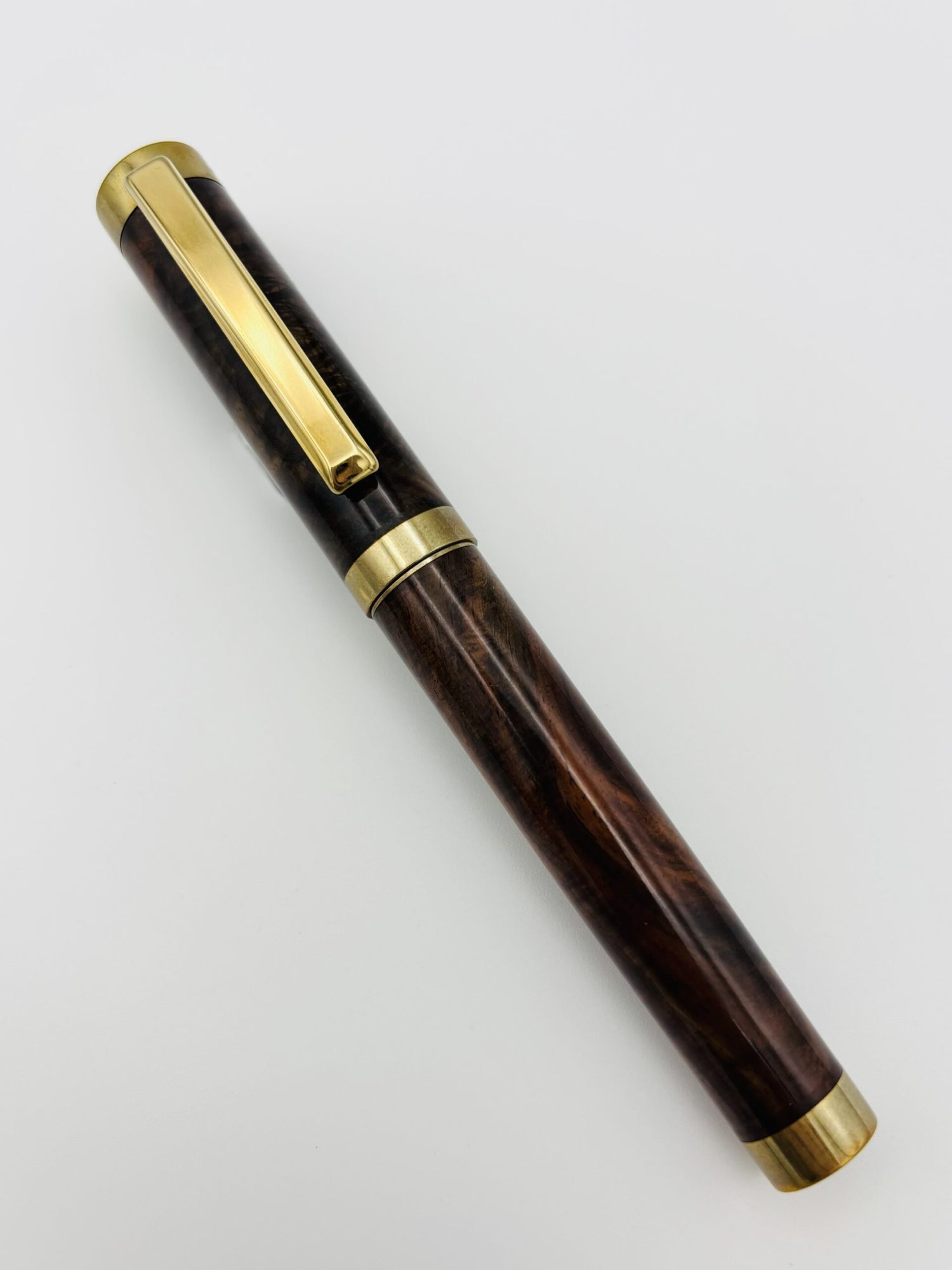 Brute Force Design Rosewood Brass - Double Broad Steel Nib