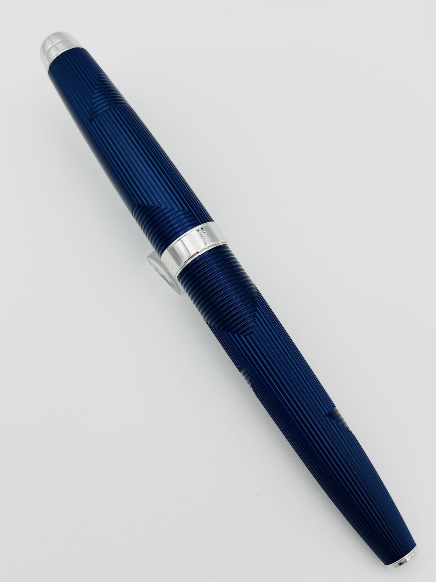 Caran d'Ache Léman Bleu Marlin - 18C Medium Nib Reduced to Fine