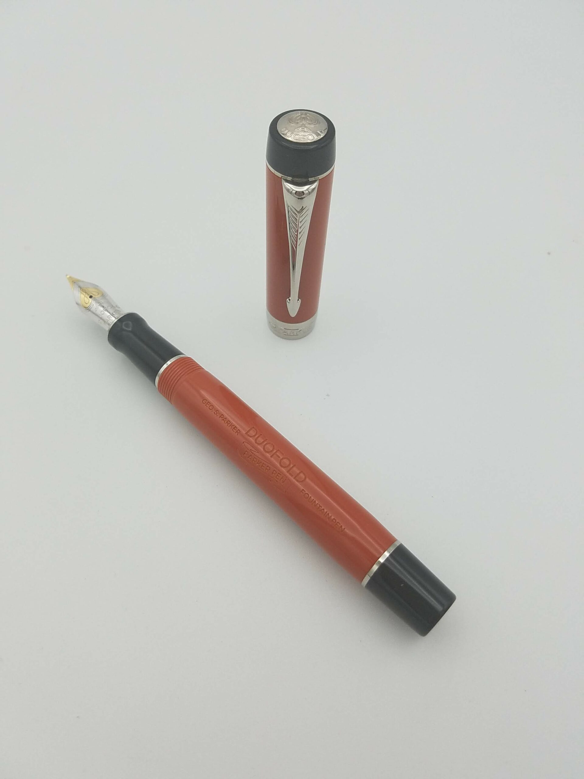Parker Duofold Centennial Big Red – 18k Medium Nib - Pen Realm