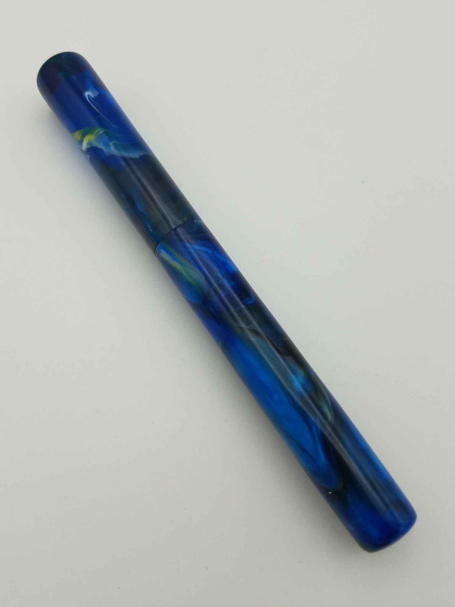 Custom Fountain Pen Blue Swirl – Any Nib - Pen Realm