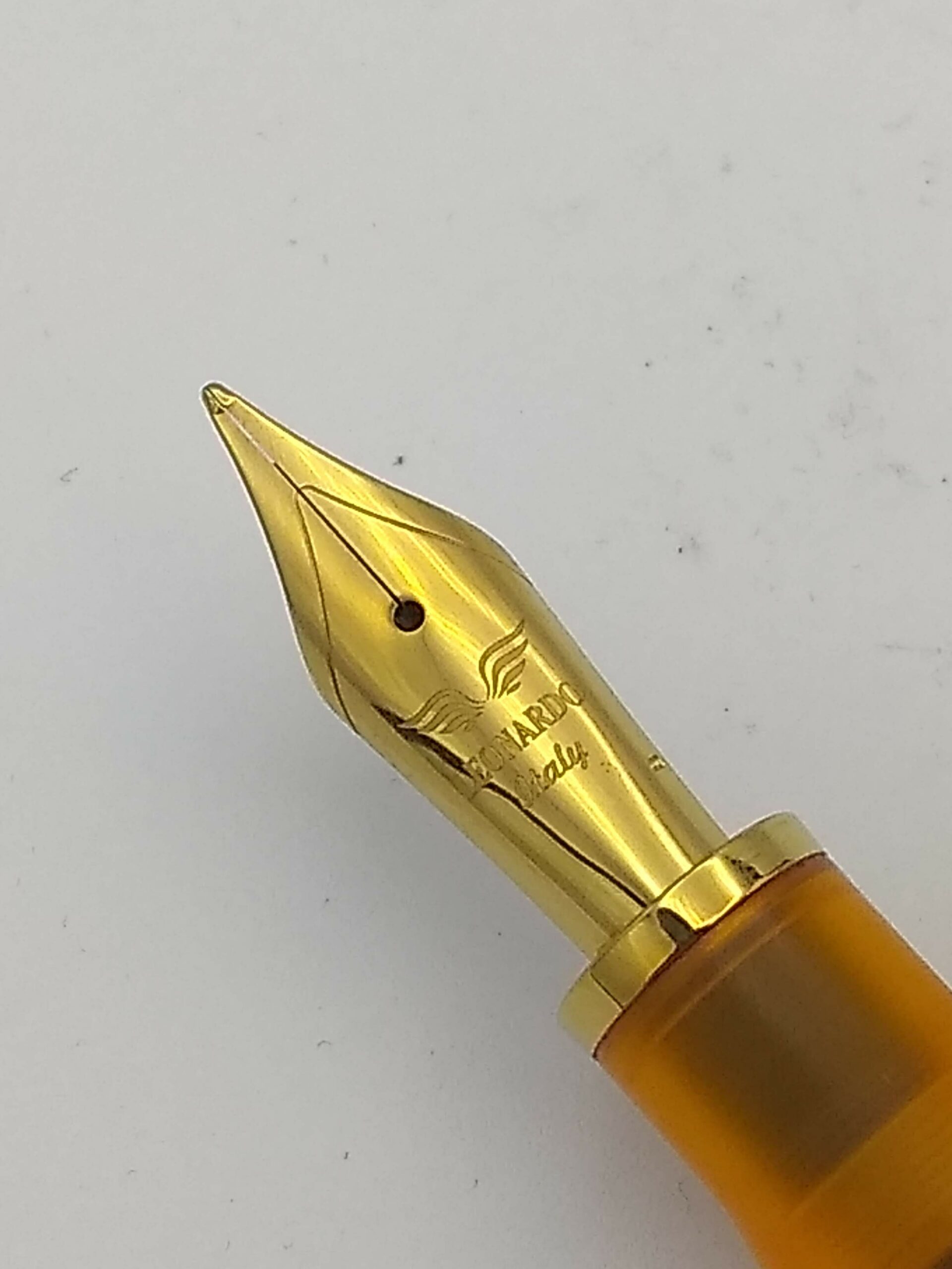 Leonardo Pura Flame Orange – Broad Steel Nib - Pen Realm