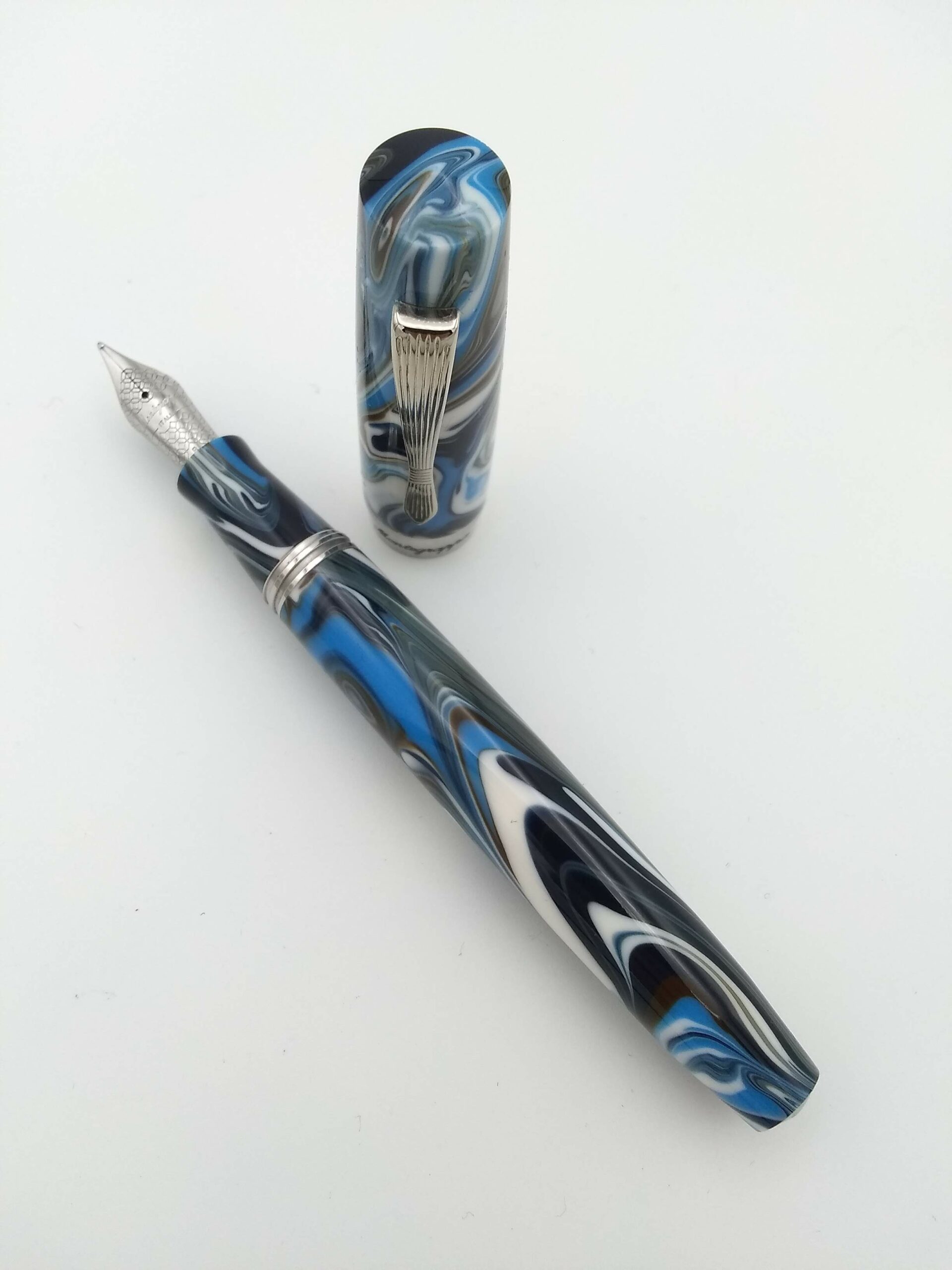 Montegrappa Elmo 02 Fantasy Bloom Sorapis – Broad Steel Nib - Pen Realm